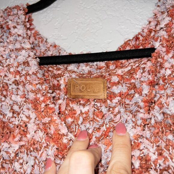 New POL Pink Popcorn Oversized Sweater Size Medium - Picture 3 of 5